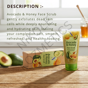 Exfoliante Facial de Gel de Miel y Aguacate - Exfoliación Suave, Limpieza Profunda, Hidratación y Nutrición para una Piel Suave, Radiante y Luminosa - Product Image 5