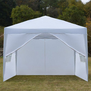 Carpa Plegable Tipo Pop-Up 3x3m Negra, Impermeable, de Polipropileno Tejido, con Paredes Laterales, Bolsa de Transporte, para Todas las Estaciones, Personalizable - Product Image 5
