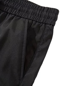 Conjunto Deportivo Unisex Negro Cortavientos con Capucha y Pantalones Cortos, Manga Larga con Cremallera, Ligero, de Poliéster, para Verano, Estilo Urbano Sencillo para Adultos - Product Image 6
