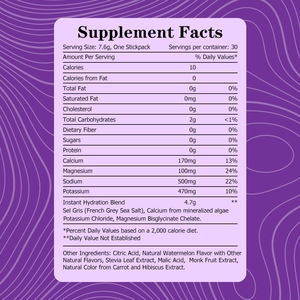 Poudre d'électrolytes la plus vendue pour l'équilibre hydrique, l'amélioration de la fonction du système nerveux et l'hydratation cellulaire ( glucides totaux ) - Product Image 6