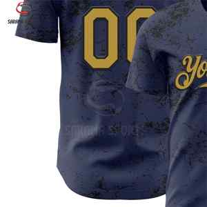 Camiseta de Béisbol Personalizada con Logotipo, Sublimación de Alta Calidad, Talla Grande, Negra, con Botones, Juvenil, Unisex, Oversize - Product Image 6