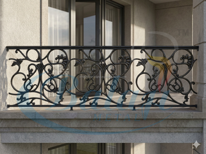 Balustrades de balcon en fer et aluminium, panneaux de balustrade modernes hautement polis, balustres ornementaux de qualité industrielle, résistants à la rouille - Product Image 1