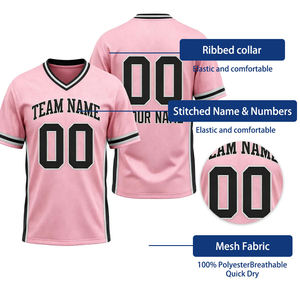 Nouveaux maillots et hauts personnalisés unisexes pour le football américain et le football, en mesh 100% polyester, grandes tailles, design personnalisé - Product Image 2