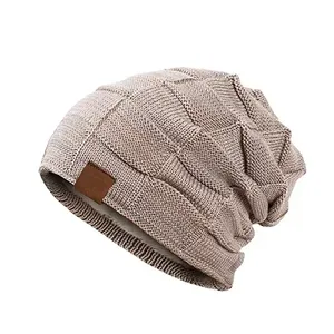 Wholesale Unisex Knitted Beanie Hat Solid Color Acrylic <b>Winter</b> <b>Cap</b> Casual Style 56-58CM Adult - Product Image 1