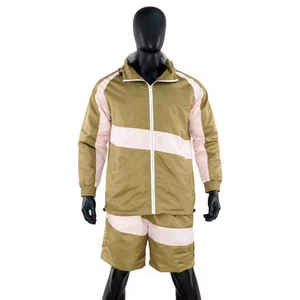 Ensemble court d'hiver 2 pièces pour homme de qualité supérieure, coupe-vent respirant en nylon, pour activités de plein air - Product Image 1