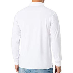 Mens Long Sleeve Polo Shirt <b>Classic</b> Fit Solid Color Soft Stretch Breathable Lightweight Casual Daily Wear Collar Top - Product Image 3