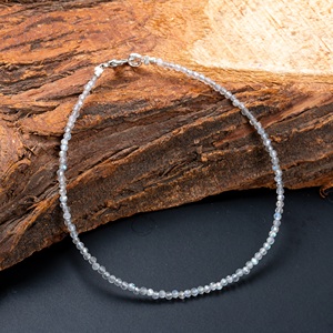 Pulsera de Labradorita Natural con Cuentas de 2MM, Pulsera de Piedras Preciosas de Labradorita Redondas Microfacetadas para Mujer, Joyería de Cristal Curativa al por Mayor - Product Image 1