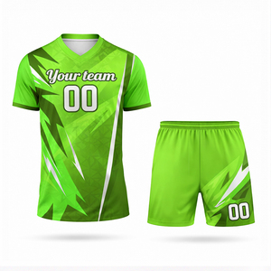Ensemble maillot et short de volley-ball personnalisé pour hommes adultes, imprimé par transfert thermique, nom du joueur sur le devant, séchage rapide, 100 % polyester - Product Image 4