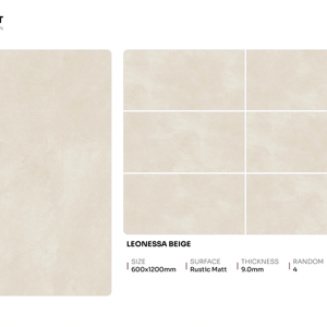 กระเบื้องพอร์ซเลนคุณภาพพรีเมียมแบบด้าน ขนาด 600x1200 มม. สำหรับใช้ในที่พักอาศัยและเชิงพาณิชย์ - Product Image 1