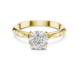 Bague de luxe en diamant de laboratoire, finition or, bijoux de mode raffinés, élégante, cadeau de fiançailles, 1 carat, taille brillant, IGI - Product Image 1