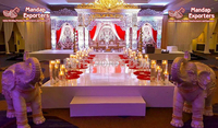 Mandap à double pilier pour mariage Gujarati, décoration de mariage sud-indienne, Mandap à double pilier pour mariages