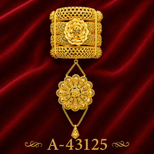 Women's MOLL JEWELLERS 24K Gold Plated Zircon Cuff <b>Bracelet</b> A-43122 Party Jewelry - Product Image 5