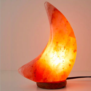 Lampe de sel de l'Himalaya sculptée en gros 2026, lampe de sel rose naturelle en cristal de roche, lampe de sel rose de l'Himalaya faite à la main en forme de lune - Product Image 6