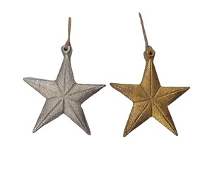 Metal <b>Hanging</b> Ornament <b>Star</b> Heart Tree Shape Traditional Christmas Decoration for Holiday Home Styling - Product Image 1