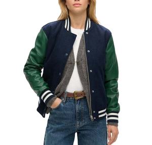 Veste universitaire en laine pour femmes en gros, tricotée, tissée, broderie, designs personnalisés, manches longues, utilisation pour le collège et l'école - Product Image 3