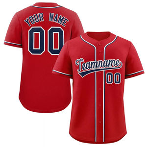 High Quality Custom Designed Men's <b>Baseball</b> Jersey Sportswear <b>Set</b> Breathable Plus Size Custom Wear for Team Sports - Product Image 2