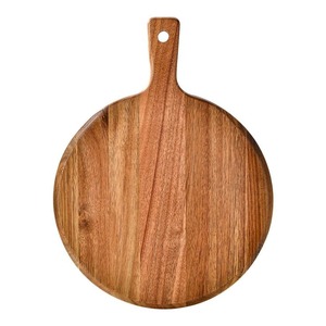 Planche à découper ronde de luxe en bois de manguier écologique, personnalisable avec logo, pour cuisine, restaurant, hôtel, service de pizzas - Product Image 6
