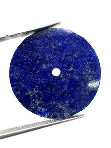 Esfera de Reloj de Lapislázuli Natural y Pirita, Corte Plano, Estilo Clásico, Elegante, Vintage y de Lujo, Tamaño 24.50mm, Grosor 1.50mm, Gemas K - Product Image 5
