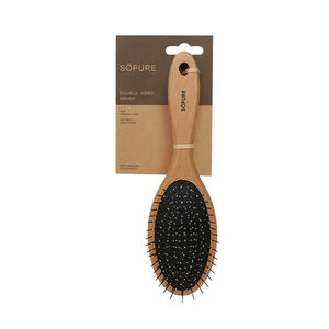 Brosse double face Sofure de qualité supérieure en bois de hêtre très demandée pour chiens et chats au meilleur prix du marché - Product Image 1