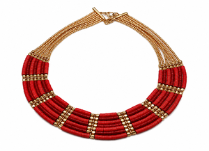 Nouveau Collier Statement Multicouche Classique pour Femme, Perles Dorées et Paillettes Turquoises, 18 pouces - Product Image 5