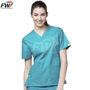 Tenues médicales personnalisées pour femmes, légères, couleur unie, nouveau design, ensembles de blouses médicales - Product Image 5
