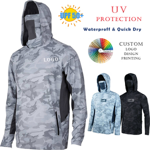 Hoodie de pêche personnalisé avec logo, protection solaire UPF 50+, ultra-léger, séchage rapide, sublimation, respirant, chasse, grande taille - Product Image 2
