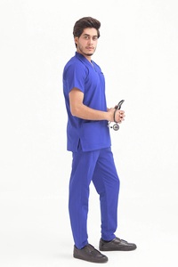 DUIDE Ensemble d'uniformes médicaux pour femmes à col montant, avec logo personnalisé, en tissu polyester/coton, détection d'aiguilles - Product Image 3