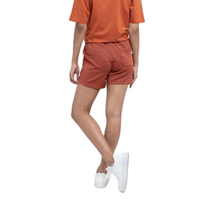 กางเกงขาสั้นผู้หญิงดีไซน์ใหม่ สีพื้น ผ้าถักเนื้อฝ้าย เอวกลาง ทรงหลวม รูดเชือกผูก แห้งเร็ว สปอร์ต แคชชวล ระบายอากาศได้ดี - Product Image 2