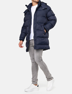 OEM ODM <b>Men</b> Custom Logo <b>Long</b> Parka Winter Outdoor Solid Color Fashion Warm Cold Weather Low MOQ Clothing Outerwear Manufacturer - Product Image 1