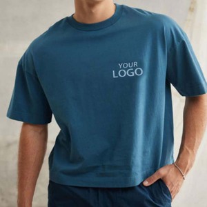 Custom T-shirt Custom Logo Printing <b>Tshirt</b> for Men Round Neck Blank Short Sleeve 100% Cotton Plain Men T Shirt - Product Image 2