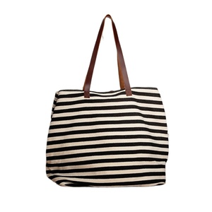 Canvas Tote <b>Bag</b> <b>Medium</b> <b>Size</b> Black Hand Length Handle Shopping <b>Bag</b> Daily Use - Product Image 2