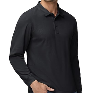 Polo de Manga Larga para Hombre con 3 Botones, de Secado Rápido, Estilo Pique, para Golf y Uso Táctico - Product Image 6
