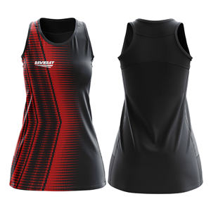 Proveedor de Uniformes Personalizados para Equipos de Netball |   Uniforme de Netball Sublimado con Logotipo, Nombre y Número del Equipo |   Poliéster Transpirable - Product Image 1