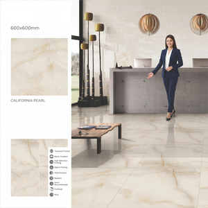 Carreaux de sol en porcelaine semi-mat Vistaar California Ice 600x600mm, antidérapants, imitation brique, pour piscine, adhésifs, salle de bain, extérieur - Product Image 2