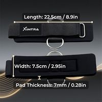 Support de poignet pliable en néoprène robuste de 7 mm avec anneaux en D métalliques solides pour entraînement sur machine à câbles |   Attelle réglable pour cheville/chevalet de main