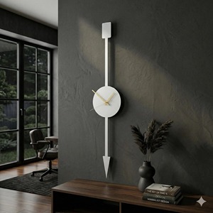 Horloge murale moderne à flèche longue pour grands espaces et salons, ajoute une touche décorative élégante et remarquable, vente en gros depuis l'Inde - Product Image 2