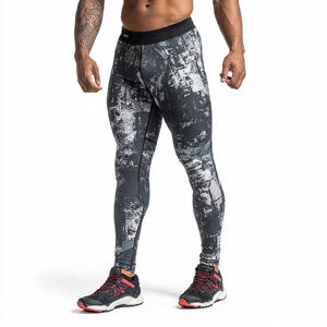 <b>Mens</b> Compression Pants Running Tights Workout Leggings <b>Men</b> <b>Base</b>-<b>Layer</b> Lightweight Sublimation Compression Pants <b>Men</b> - Product Image 3