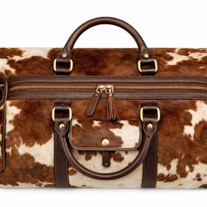 Bolsa de Viaje de Cuero Genuino de Primera Calidad con Cierre de Cremallera, Ligera y de Gran Capacidad LHODB-0100 - Product Image 1