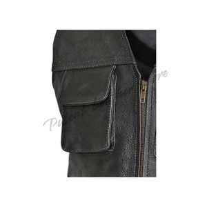 Chalecos de Cuero Genuino para Hombre, Último Modelo, al por Mayor, para Uso en Exteriores, Servicio Personalizado OEM, Chalecos de Cuero para Hombre en Grandes Cantidades - Product Image 3