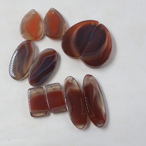 Par de Cuarzos Naturales de Botsuana de Alta Calidad, Cabujones Pulidos de Fondo Plano, Lote Suelto para Joyería de Macramé, Piedras Curativas con Juego de Color - Product Image 2