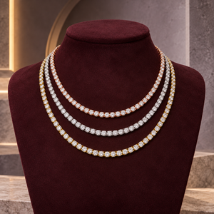 Collar Radiant con Diamante Cultivado en Laboratorio de 18 Pulgadas |   Joyas Finas de Oro de 18 Quilates con Piedras Redondas de 0.20 Quilates y 3.8 mm, 23.5 Quilates, EF VVS VS FG VVS VS, Plataforma B2B - Product Image 3