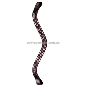 Banda Frontal para Caballo de Cuero de Alta Calidad y Confortable con Cristales Decorativos de Marca, Banda Frontal Brillante para Caballo, Productos Ecuestres. - Product Image 3