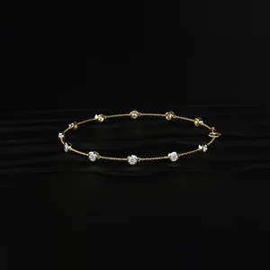 Pulseras de Diamantes Cultivados en Laboratorio con Corte Redondo y Claridad VVS-VS, con Diamantes CVD de Color D-F con Certificado IGI para Venta y Exportación - Product Image 4