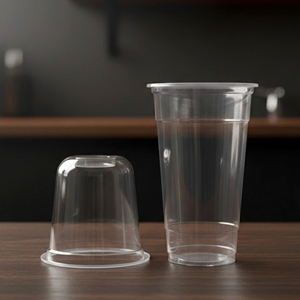 QUANG QUAN Recyclable Transparent Disposable PP Plastic Cups 16/22/24oz 95mm Lid For Iced Coffee Tea Cold Beverages - Product Image 4