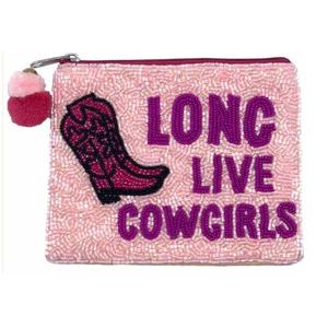 Monedero Mini con Cierre de Cremallera y Letras Bordadas Estilo Vaquero, Bolsa Multifuncional Hecha a Mano con Cuentas para Llaves, Tarjetas, Efectivo y Monedas - Product Image 2