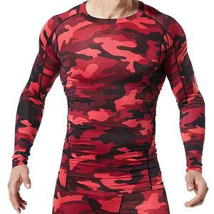 <b>Men</b> White Long Sleeve <b>Compression</b> Rash Guard With Colorful Striped Sleeves Quick Dry Sport <b>Shirt</b> Adult Fit - Product Image 6