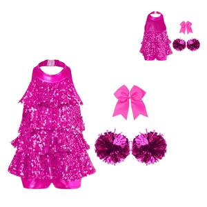 Tenues de cheerleading scolaires pour filles de 4 à 16 ans, costumes de danse, justaucorps de danse classique, ensembles de robes pour la danse latine, le jazz, les spectacles scolaires - Product Image 3