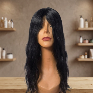 Long Natural Black Human Hair <b>Wig</b> Mono Base Premium Quality Remy Hair Indian Hair For Women - Product Image 6