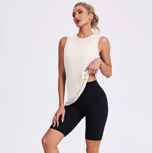 Débardeur décontracté tendance pour femme, sans manches, doux, extensible, côtelé, respirant, séchage rapide, écologique, vêtement de fitness estival - Product Image 1