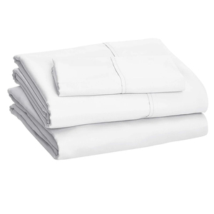 Parure de lit de luxe en microfibre et coton, tailles Queen et King, pour usage domestique, draps élégants - Product Image 1